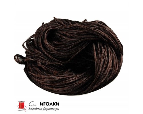 Шнур текстильный шир.4 мм. арт.5801 цв.коричневый уп.200 м.