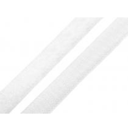 Липучка пришивная шир.2,5 см (25 мм) арт.3571 цв.белый уп.25 м