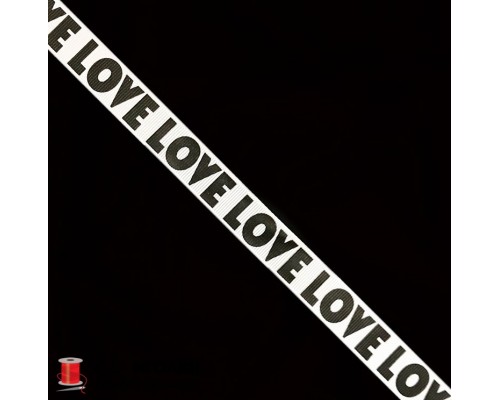 Лента репсовая с надписью (буквами) Love шир.2 см арт.029-20 цв.комбинированный уп.91 м